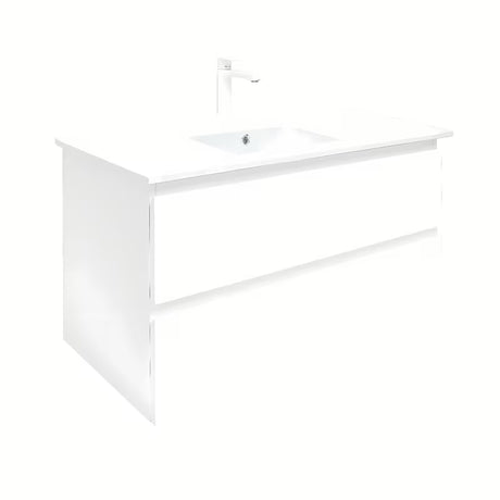 Viseća kupaonski ormarić SAT B-Way 1 s umivaonikom u bijelom sjaju 99x45x50 cm