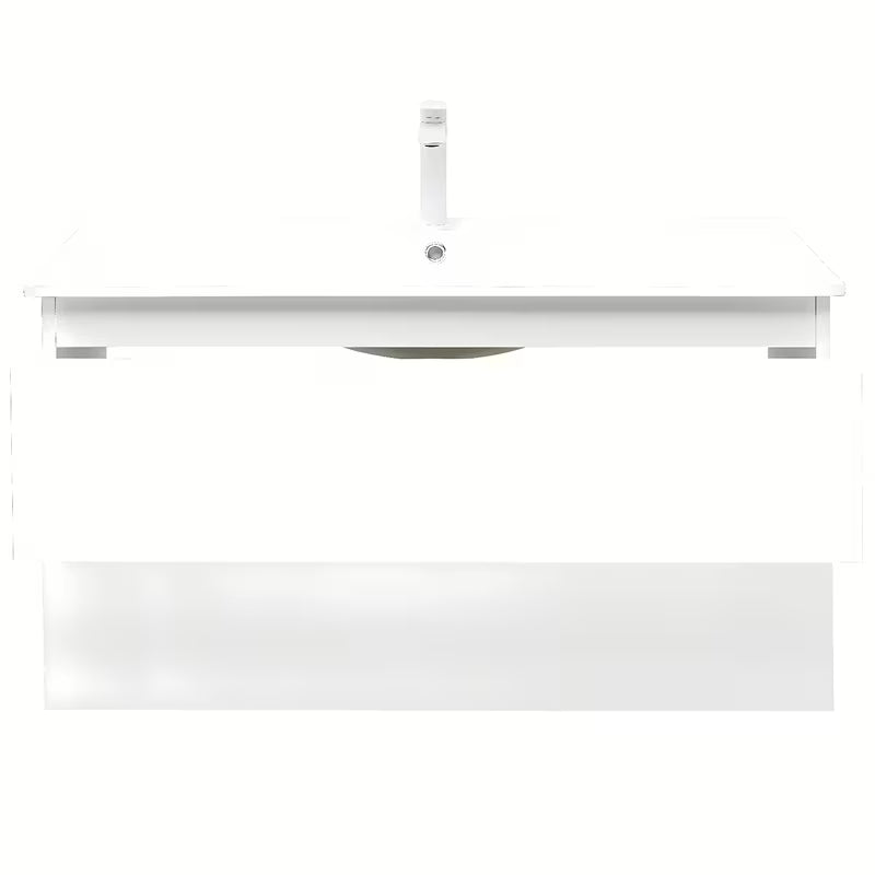 Viseća kupaonski ormarić SAT B-Way 1 s umivaonikom u bijelom sjaju 99x45x50 cm