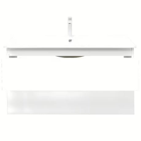 Viseća kupaonski ormarić SAT B-Way 1 s umivaonikom u bijelom sjaju 99x45x50 cm