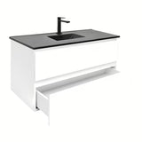 Viseća kupaonski ormarić s umivaonikom SAT B-Way 1 u sjajno bijeloj boji s dvije ladice