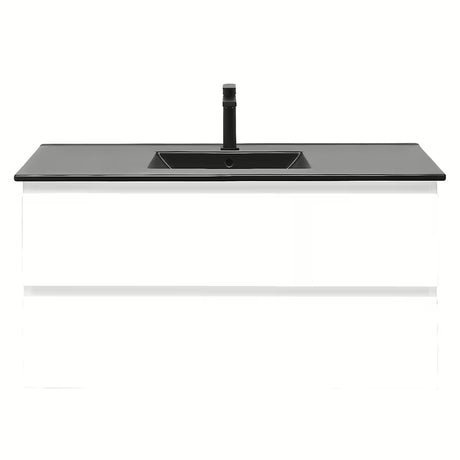 Viseća kupaonski ormarić s umivaonikom SAT B-Way 1 u sjajno bijeloj boji s dvije ladice