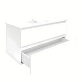 Viseća kupaonski ormarić s umivaonikom SAT B-Way 1 u sjajnoj bijeloj boji s dvije ladice