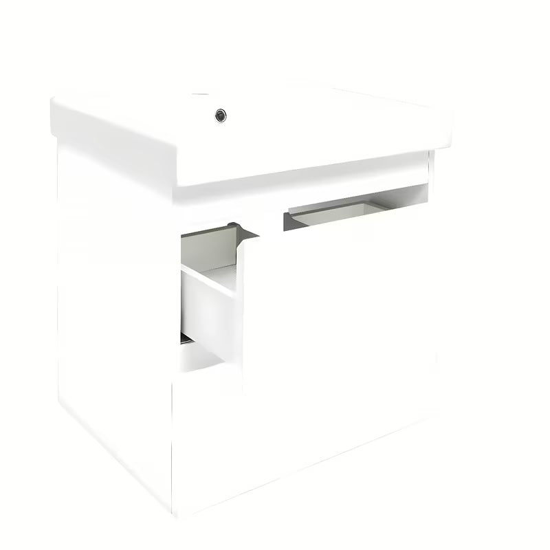 Viseća kupaonski ormarić s keramičkim umivaonikom SAT B-Way 1 u bijeloj boji sa sjajnom završnom obradom