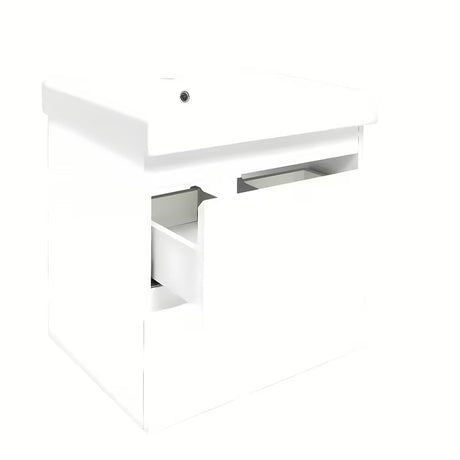 Viseća kupaonski ormarić s keramičkim umivaonikom SAT B-Way 1 u bijeloj boji sa sjajnom završnom obradom