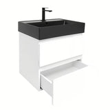 Viseća kupaonski ormarić s umivaonikom SAT B-Way 1 u bijelom sjaju