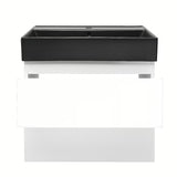 Viseća kupaonski ormarić SAT B-Way 1 u bijelom sjaju s keramičkim umivaonikom