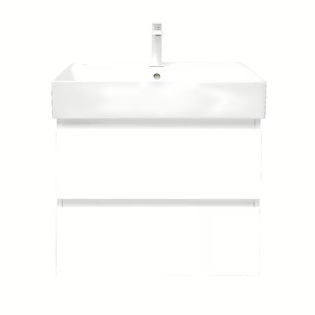 Viseća kupaonski ormarić SAT B-Way 1 s keramičkim umivaonikom u bijelom sjaju 59x50x45 cm.