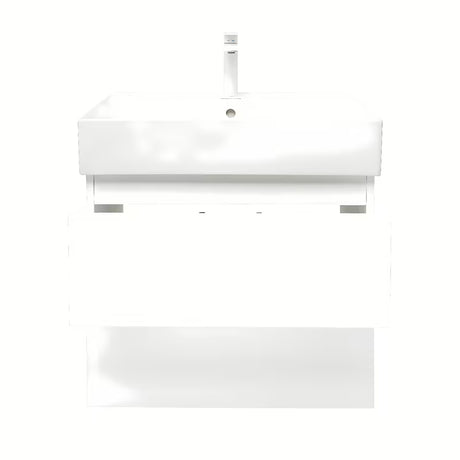 Viseća kupaonski ormarić SAT B-Way 1 s keramičkim umivaonikom u bijelom sjaju 59x50x45 cm.