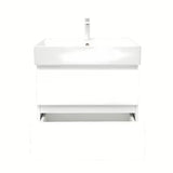 Viseća kupaonski ormarić SAT B-Way 1 s keramičkim umivaonikom u bijelom sjaju 59x50x45 cm.