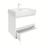 Viseća kupaonski ormarić SAT B-Way 1 s keramičkim umivaonikom u bijelom sjaju 59x50x45 cm.