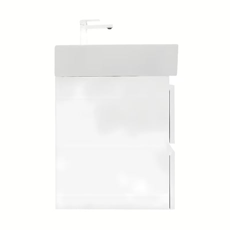 Viseća kupaonski ormarić SAT B-Way 1 s keramičkim umivaonikom u bijelom sjaju 59x50x45 cm.
