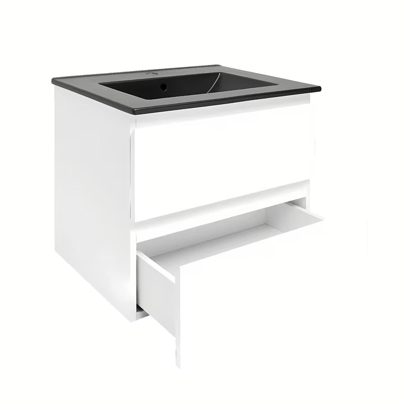 Viseća kupaonski ormarić SAT B-Way 1 s umivaonikom u sjajno bijeloj boji