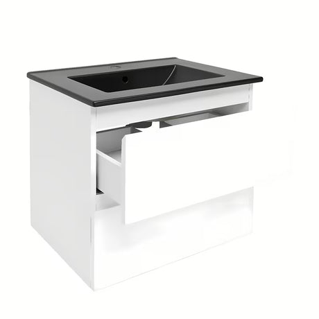 Viseća kupaonski ormarić SAT B-Way 1 s umivaonikom u sjajno bijeloj boji