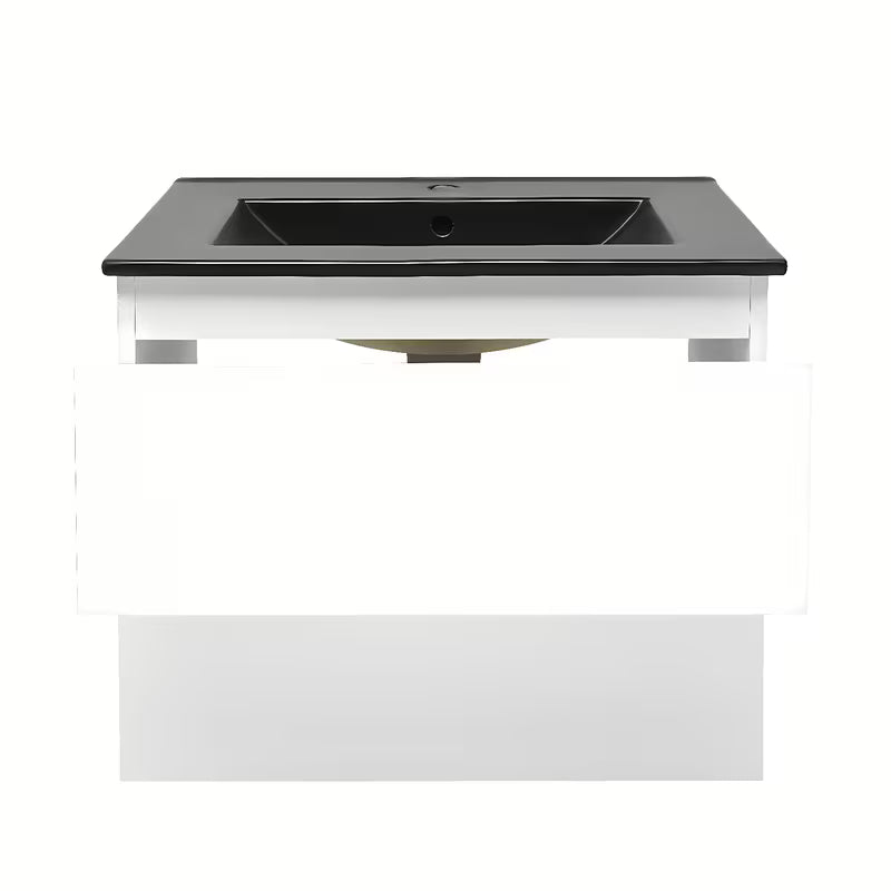 Viseća kupaonski ormarić SAT B-Way 1 s umivaonikom u sjajno bijeloj boji