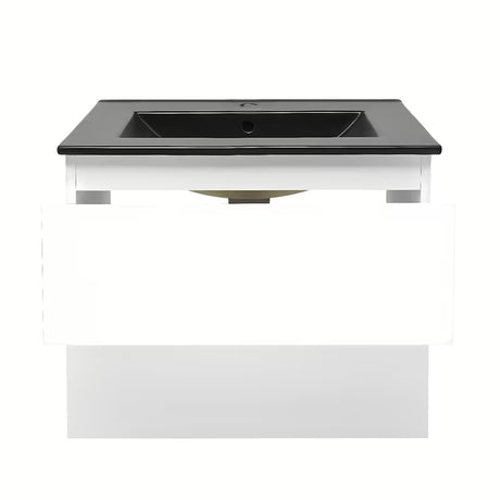 Viseća kupaonski ormarić SAT B-Way 1 s umivaonikom u sjajno bijeloj boji