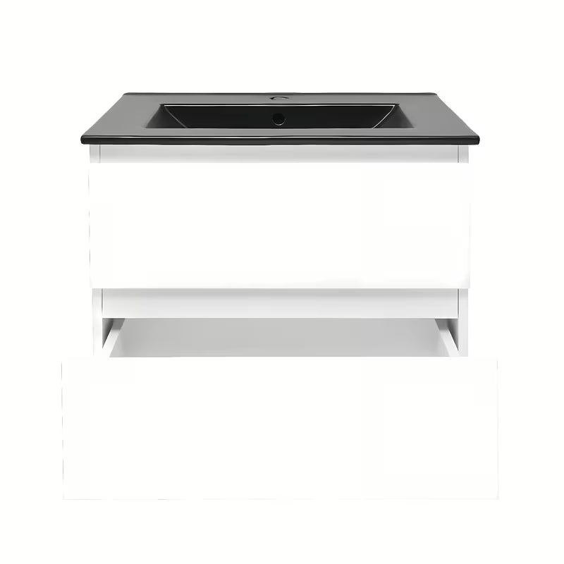 Viseća kupaonski ormarić SAT B-Way 1 s umivaonikom u sjajno bijeloj boji