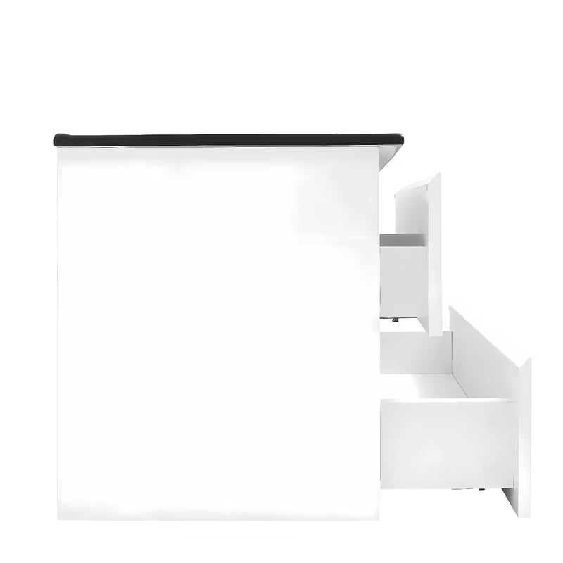 Viseća kupaonski ormarić SAT B-Way 1 s umivaonikom u sjajno bijeloj boji