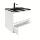 Viseća kupaonski ormarić s umivaonikom SAT B-Way 1 u sjajno bijeloj boji s dvije ladice