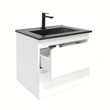 Viseća kupaonski ormarić s umivaonikom SAT B-Way 1 u sjajno bijeloj boji s dvije ladice