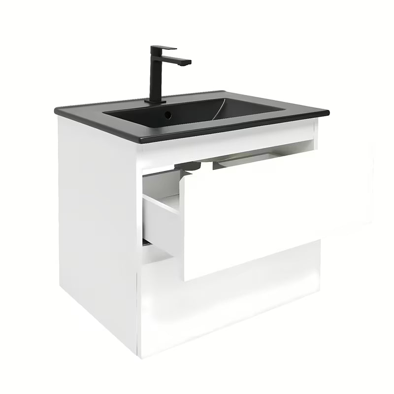 Viseća kupaonski ormarić s umivaonikom SAT B-Way 1 u sjajno bijeloj boji s dvije ladice