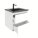 Viseća kupaonski ormarić s umivaonikom SAT B-Way 1 u sjajno bijeloj boji s dvije ladice