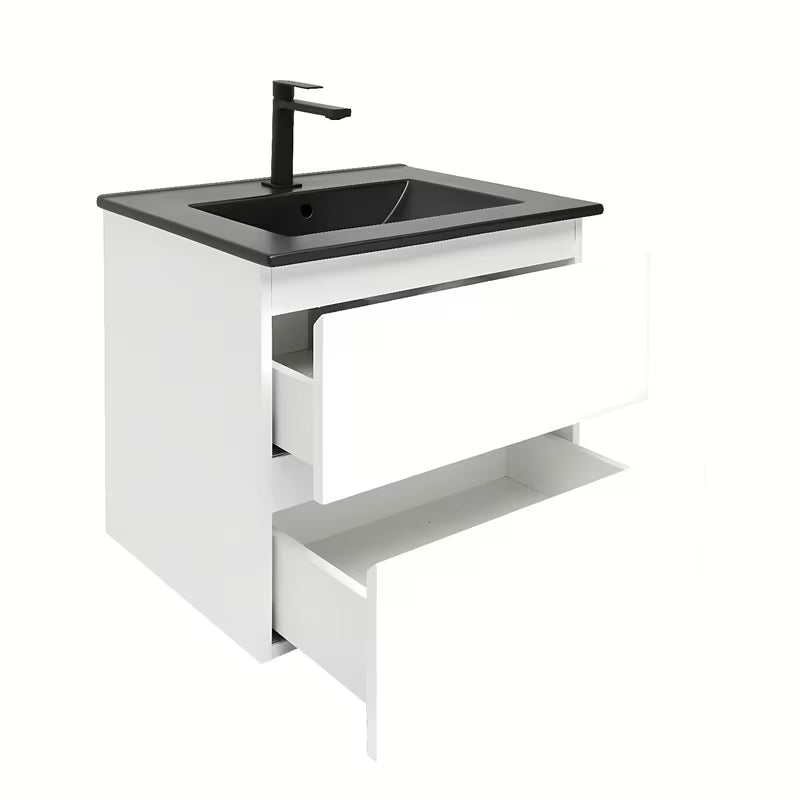 Viseća kupaonski ormarić s umivaonikom SAT B-Way 1 u sjajno bijeloj boji s dvije ladice