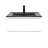 Viseća kupaonski ormarić s umivaonikom SAT B-Way 1 u sjajno bijeloj boji s dvije ladice