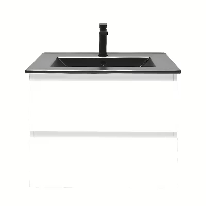 Viseća kupaonski ormarić s umivaonikom SAT B-Way 1 u sjajno bijeloj boji s dvije ladice