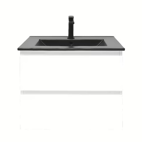 Viseća kupaonski ormarić s umivaonikom SAT B-Way 1 u sjajno bijeloj boji s dvije ladice