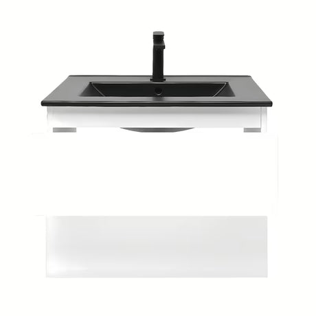 Viseća kupaonski ormarić s umivaonikom SAT B-Way 1 u sjajno bijeloj boji s dvije ladice