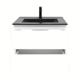 Viseća kupaonski ormarić s umivaonikom SAT B-Way 1 u sjajno bijeloj boji s dvije ladice