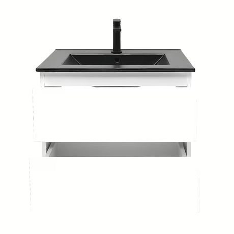 Viseća kupaonski ormarić s umivaonikom SAT B-Way 1 u sjajno bijeloj boji s dvije ladice