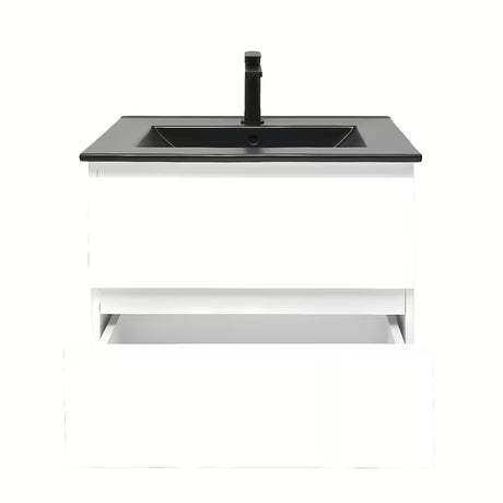 Viseća kupaonski ormarić s umivaonikom SAT B-Way 1 u sjajno bijeloj boji s dvije ladice