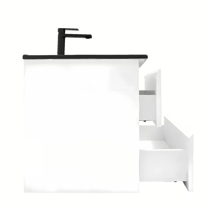 Viseća kupaonski ormarić s umivaonikom SAT B-Way 1 u sjajno bijeloj boji s dvije ladice