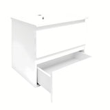 Viseća kupaonski ormarić s keramičkim umivaonikom SAT B-Way 1 u bijelom sjaju s dvije ladice