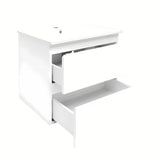 Viseća kupaonski ormarić s keramičkim umivaonikom SAT B-Way 1 u bijelom sjaju s dvije ladice