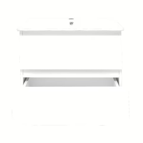 Viseća kupaonski ormarić s keramičkim umivaonikom SAT B-Way 1 u sjajno bijeloj boji s dvije ladice