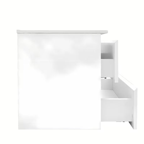 Viseća kupaonski ormarić s keramičkim umivaonikom SAT B-Way 1 u sjajno bijeloj boji s dvije ladice