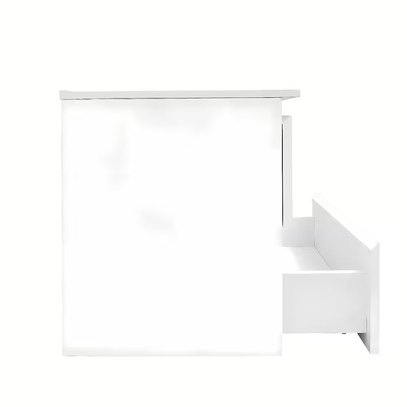 Viseća kupaonski ormarić s keramičkim umivaonikom SAT B-Way 1 u sjajno bijeloj boji s dvije ladice