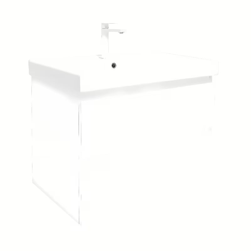 Viseća kupaonski ormarić s keramičkim umivaonikom SAT B-Way 1 u bijeloj boji, 79x50x45 cm.