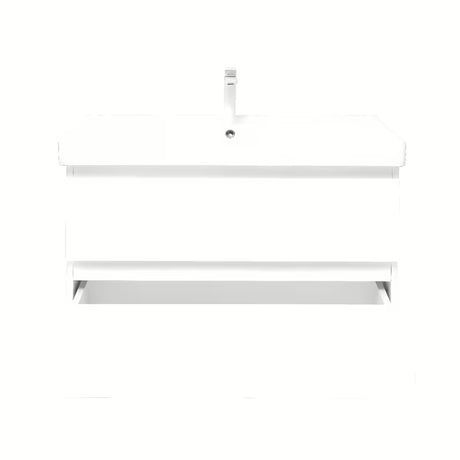 Viseća kupaonski ormarić s keramičkim umivaonikom SAT B-Way 1 u bijeloj boji, 79x50x45 cm.