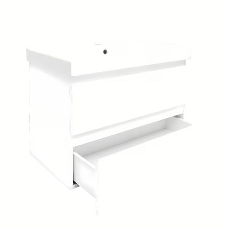 Viseća kupaonski ormarić s keramičkim umivaonikom SAT B-Way 1 u sjajnoj bijeloj boji