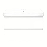 Viseća kupaonski ormarić s keramičkim umivaonikom SAT B-Way 1 u sjajnoj bijeloj boji