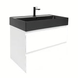 Viseća kupaonski ormarić s keramičkim umivaonikom SAT B-Way 1 u bijelom sjaju