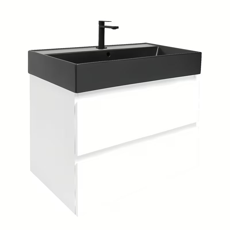 Viseća kupaonski ormarić s keramičkim umivaonikom SAT B-Way 1 u bijelom sjaju