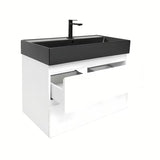 Viseća kupaonski ormarić s keramičkim umivaonikom SAT B-Way 1 u bijelom sjaju