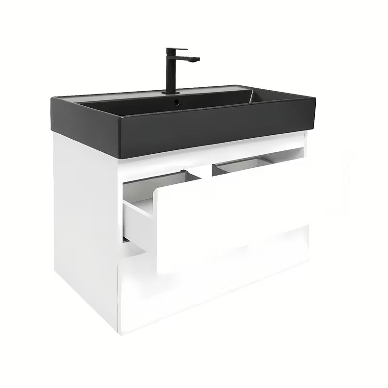 Viseća kupaonski ormarić s keramičkim umivaonikom SAT B-Way 1 u bijelom sjaju