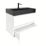 Viseća kupaonski ormarić s keramičkim umivaonikom SAT B-Way 1 u bijelom sjaju