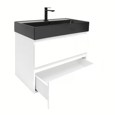 Viseća kupaonski ormarić s keramičkim umivaonikom SAT B-Way 1 u bijelom sjaju