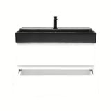 Viseća kupaonski ormarić s keramičkim umivaonikom SAT B-Way 1 u bijelom sjaju